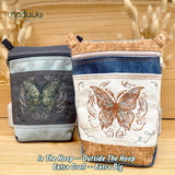 Stickdatei Big B-Fly Bag Set 5 Größen, ITH Stickdatei Tasche