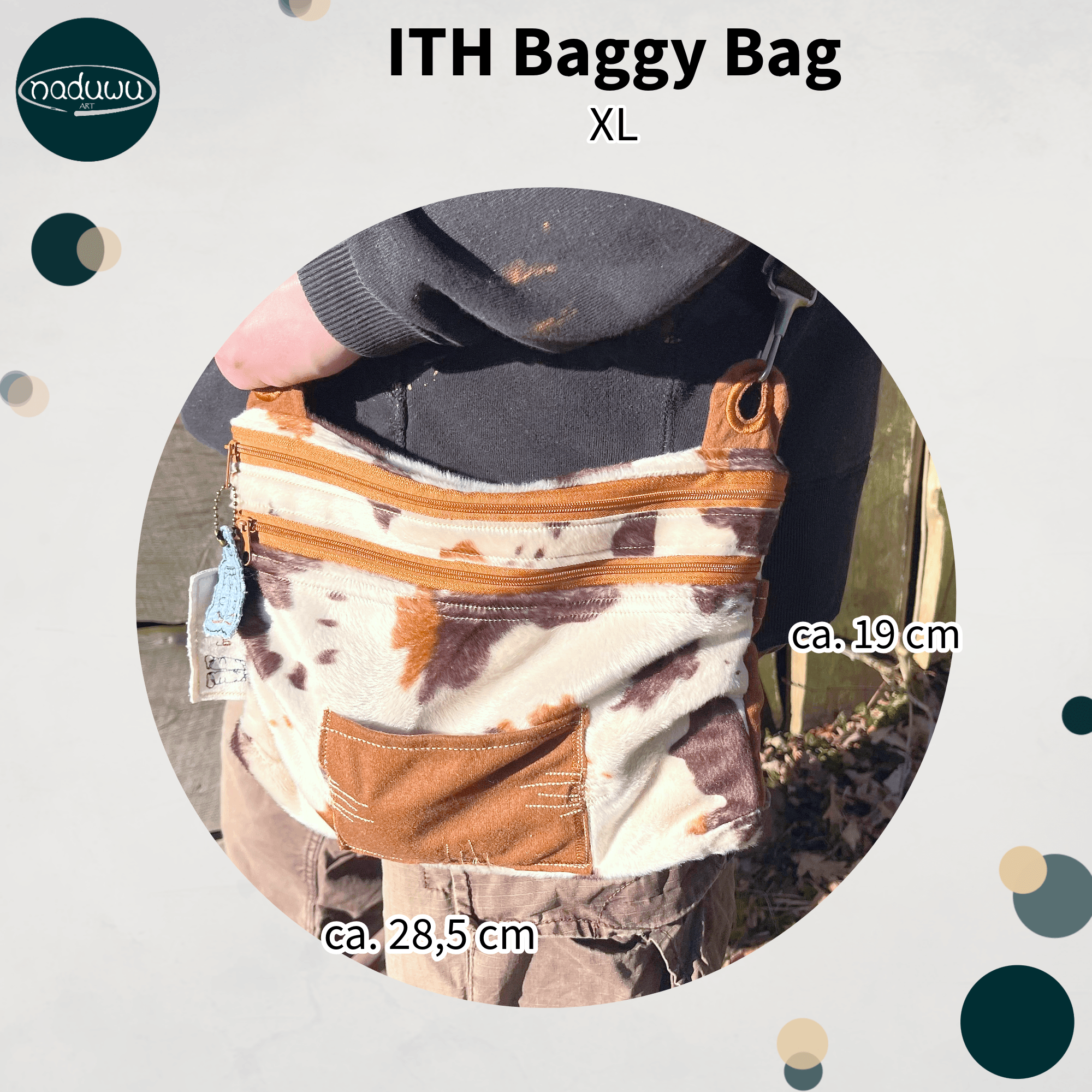 Stickdatei Baggy Bag 20x30, ITH Tasche mit 2 Reißverschlüssen - Sewando