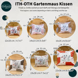 Stickdatei Gartenmaus Kissen 6 Größen, ITH Stickdatei Kissen Set