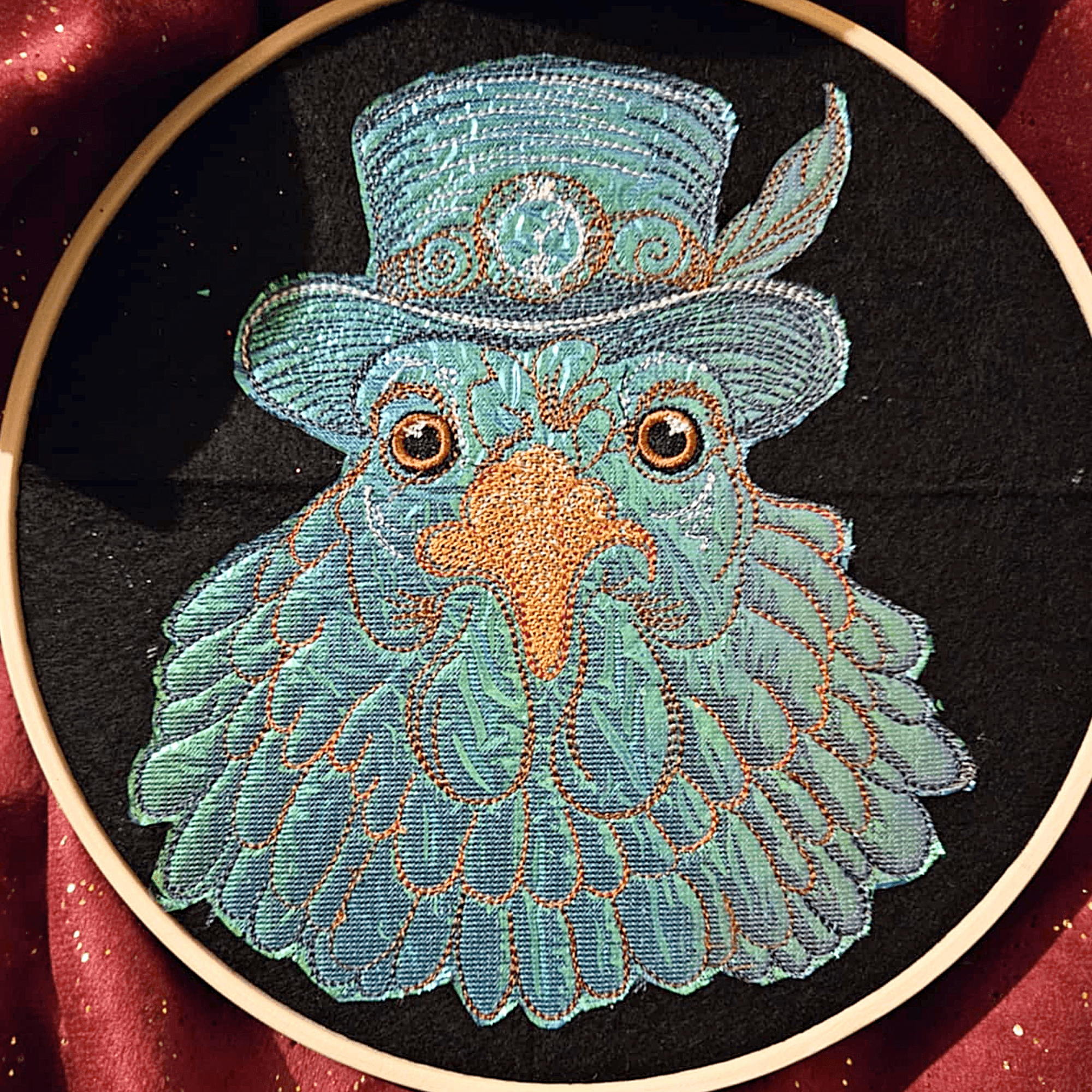 Stickdatei Steampunk Huhn Set 6 Größen - Sewando