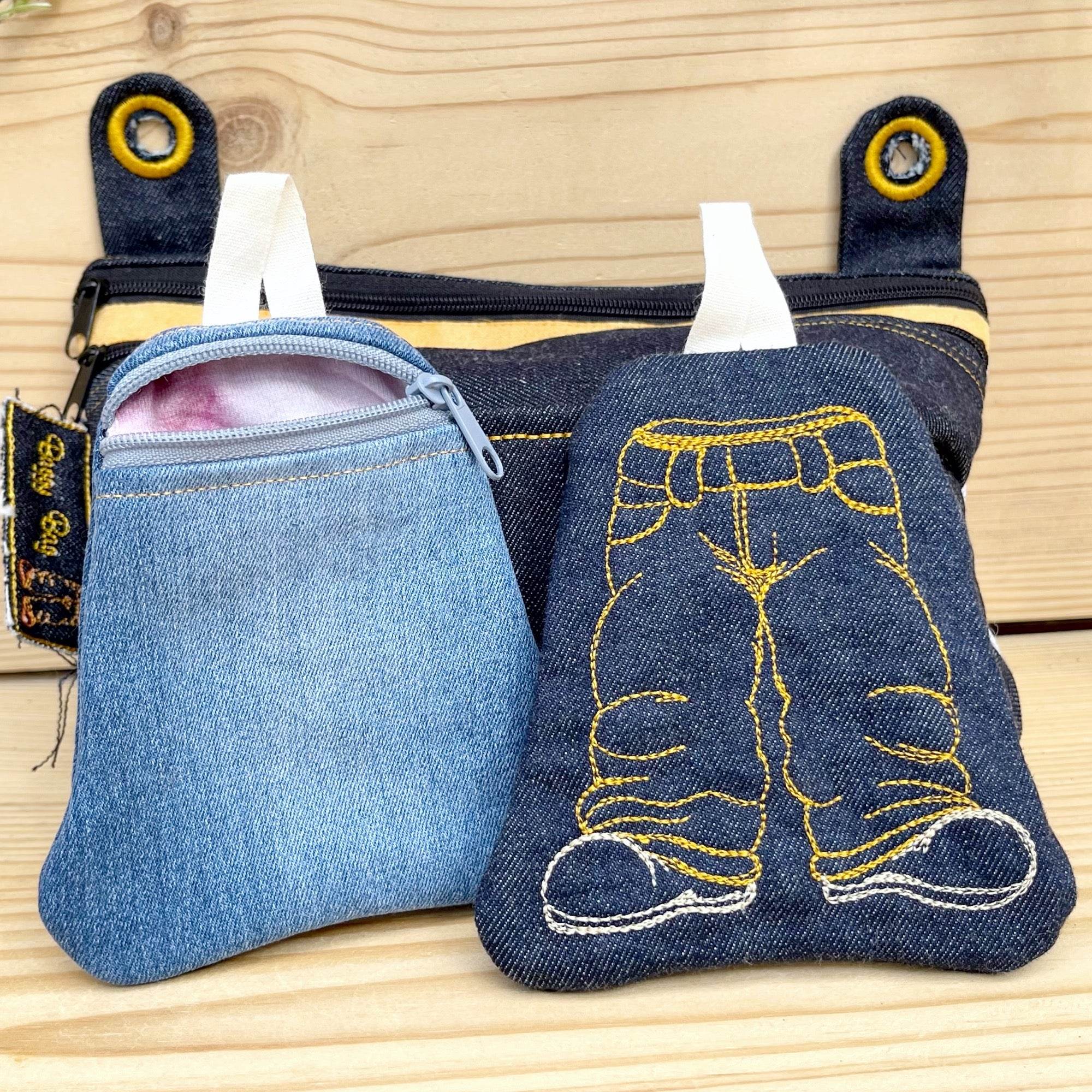 Stickdatei Tasche Spendierhose 13x18, In the hoop Taschenbaumler - Sewando