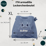 Stickdatei Leckerchenbeutel 16x23, ITH Futterbeutel armadillo mit und ohne Motiv - Sewando