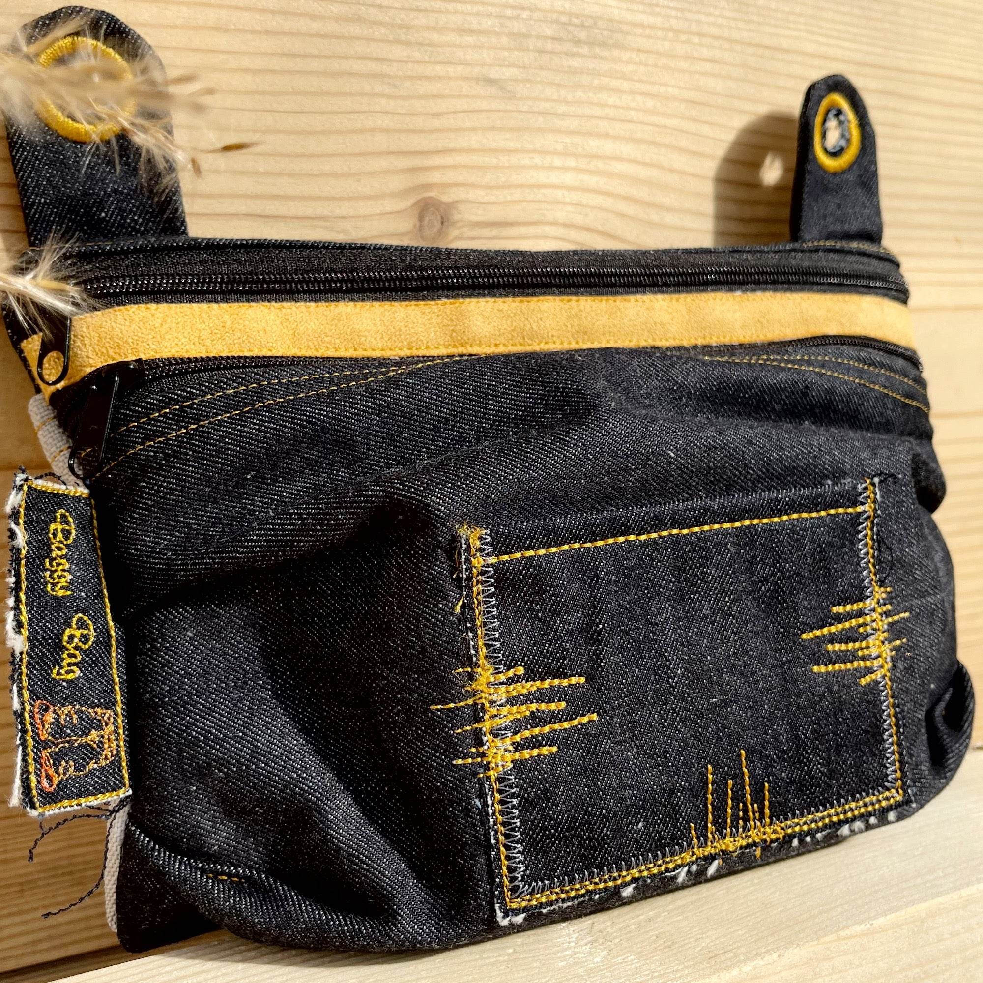 Stickdatei Baggy Bag 15x24, ITH Tasche mit 2 Reißverschlüssen - Sewando