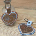 Stickdatei Steampunk Herz Anhänger 6x8 & 7x10, In The Hoop 3D-Anhänger - Sewando