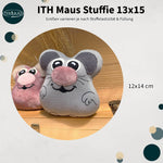 Stickdatei Maus ITH 13x15, In the hoop Kuscheltier mit Applikationen - Sewando
