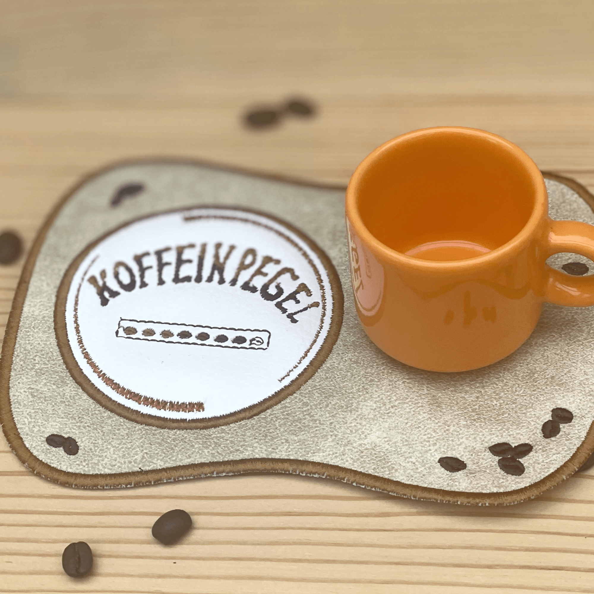 Stickdatei Kaffee Mug Rug Set 10x10, und 13x18 - Sewando