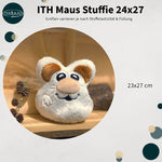 Stickdatei Maus 24x27 ITH Kuscheltier mitApplikationen - Sewando