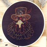 Stickdatei Steampunk Huhn Set 6 Größen - Sewando
