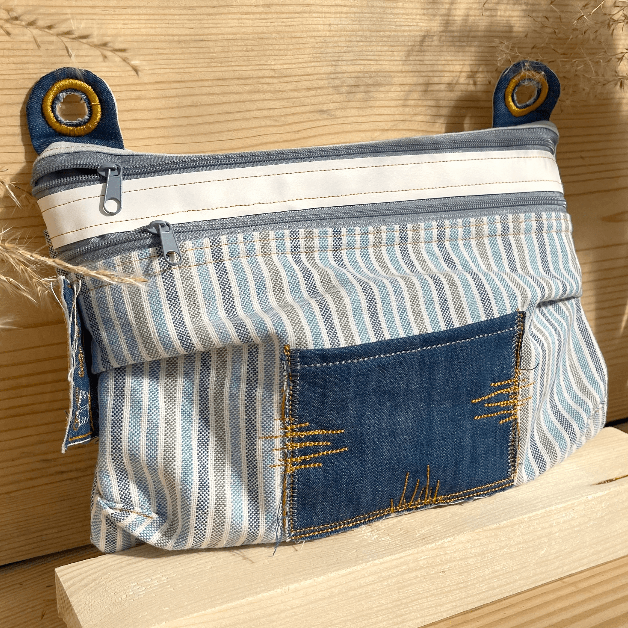 Stickdatei Baggy Bag 18x30, ITH Tasche mit 2 Reißverschlüssen - Sewando