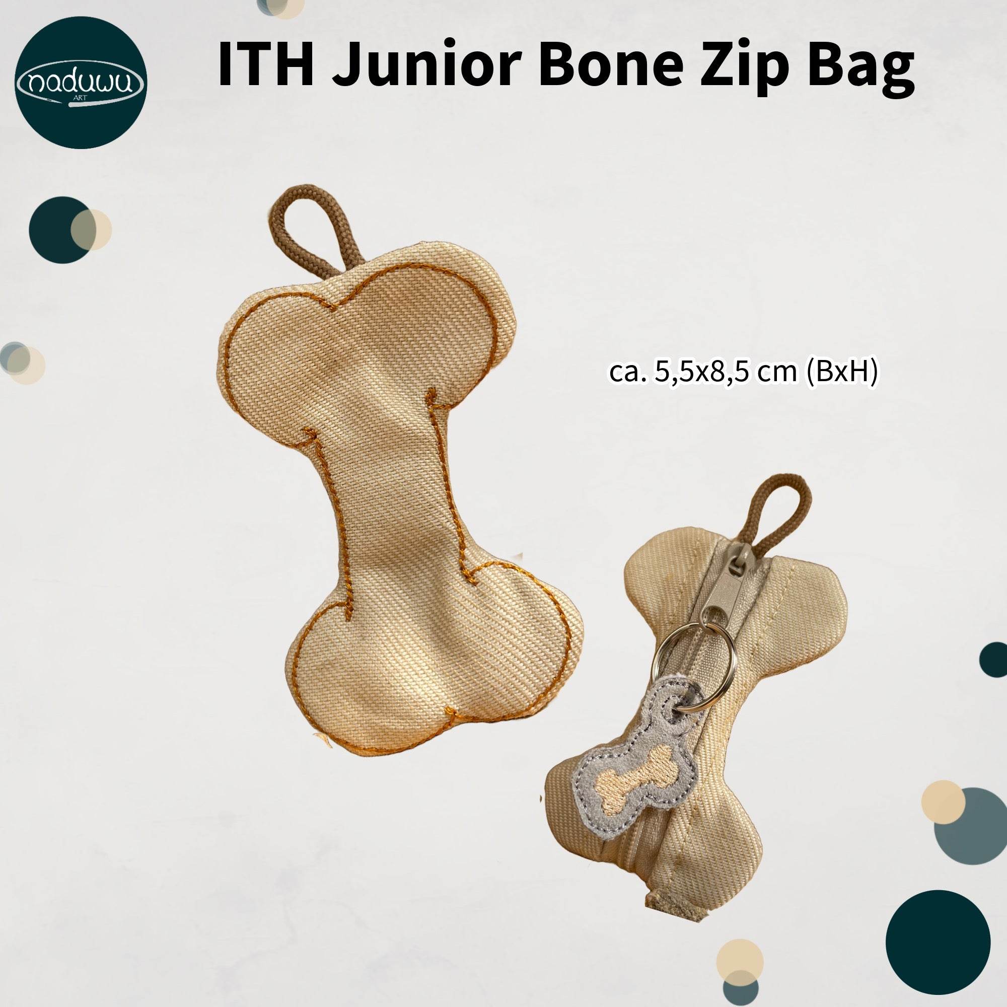 Stickdatei Knochen Mini-Tasche für 10x10 Rahmen - Sewando
