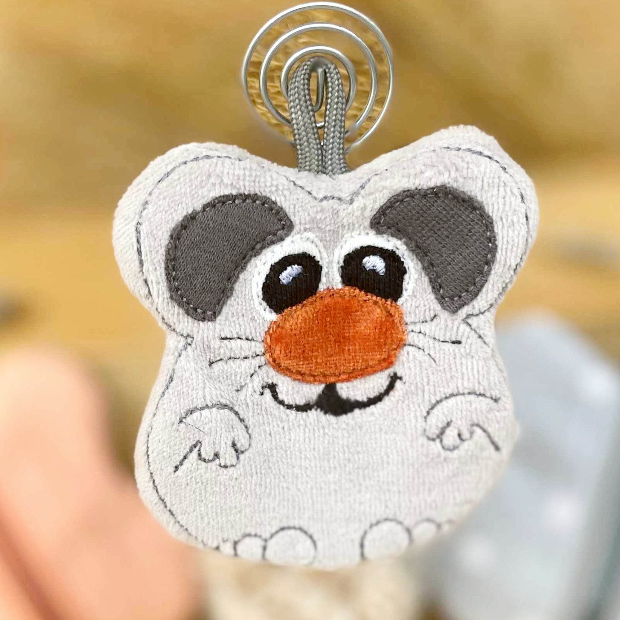 Stickdatei Maus Tasche für 10x10 Rahmen mit Reißverschluss, Zip Bag - Sewando