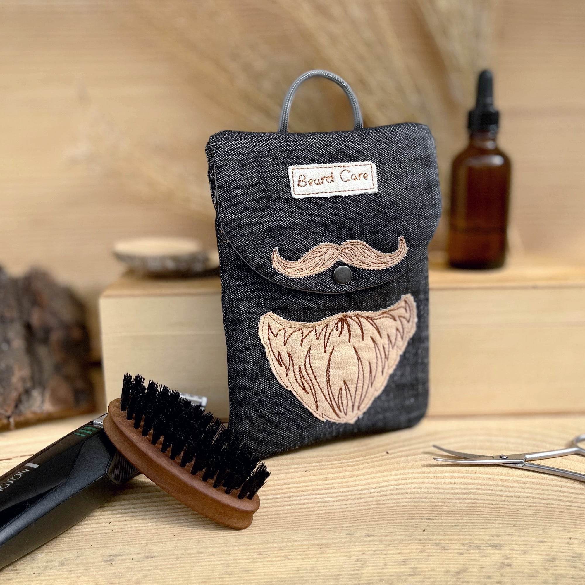 Stickdatei Beard Care Bag “BC” 13x18, In The Hoop Tasche - Sewando