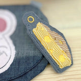 Stickdatei Käse 3D Anhänger 4x9cm, ITH Taschenbaumler - Sewando