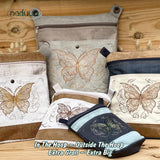 Stickdatei Big B-Fly Bag Set 5 Größen, ITH Stickdatei Tasche