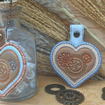 Stickdatei Steampunk Herz Anhänger 6x8 & 7x10, In The Hoop 3D-Anhänger - Sewando