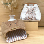 Stickdatei Leckerchenbeutel Set, ITH Futterbeutel armadillo 4 Größen mit und ohne Motiv - Sewando