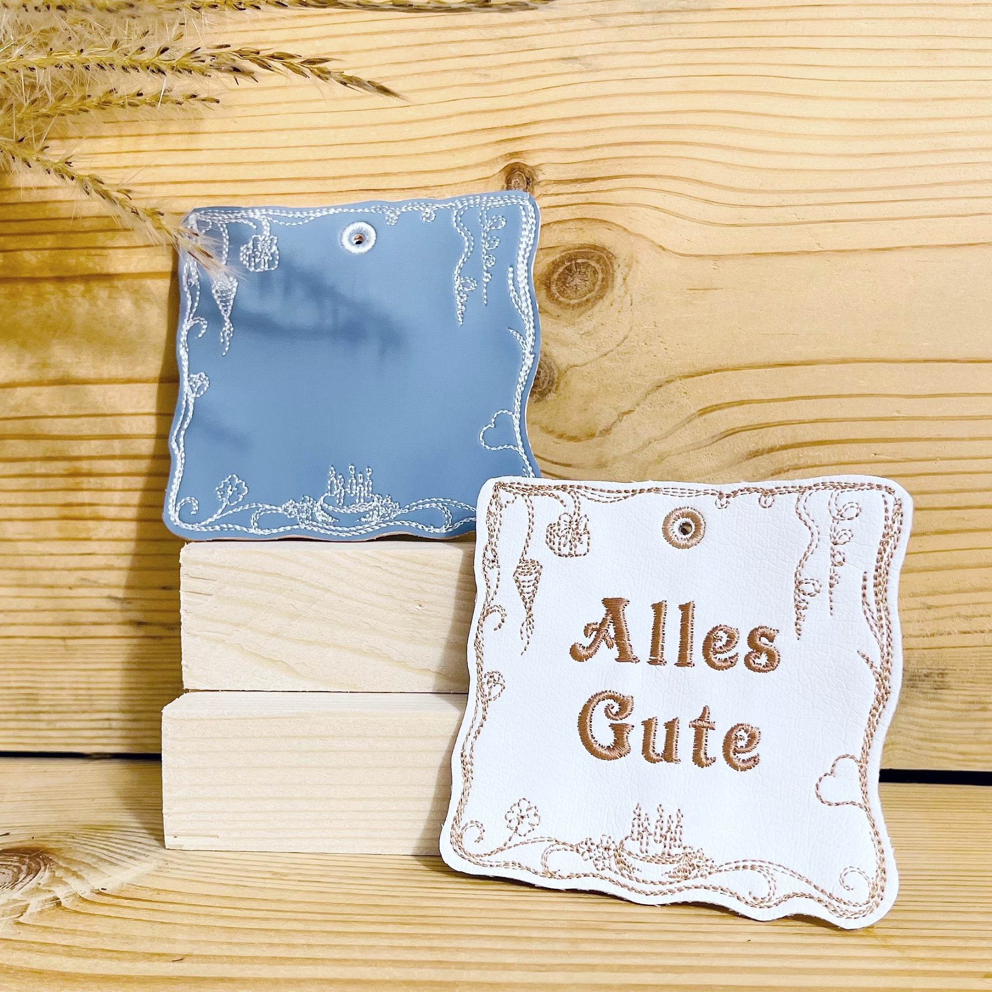 ITH Stickdatei Geburtstag Set 3 Größen, ITH Geschenkumschlag & Geschenkanhänger - Sewando