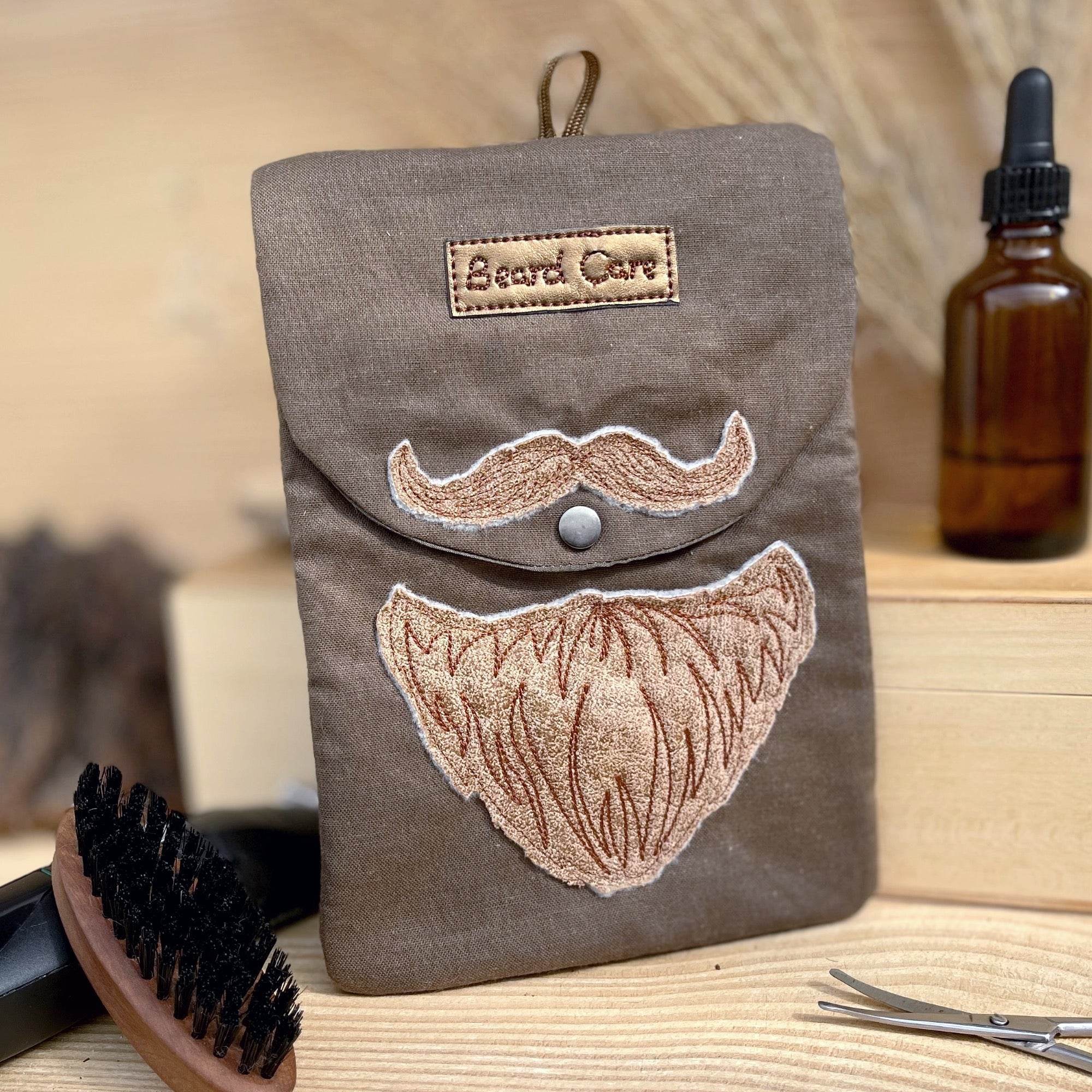 Stickdatei Beard Care Bag “BC” 15x21, In The Hoop Tasche - Sewando