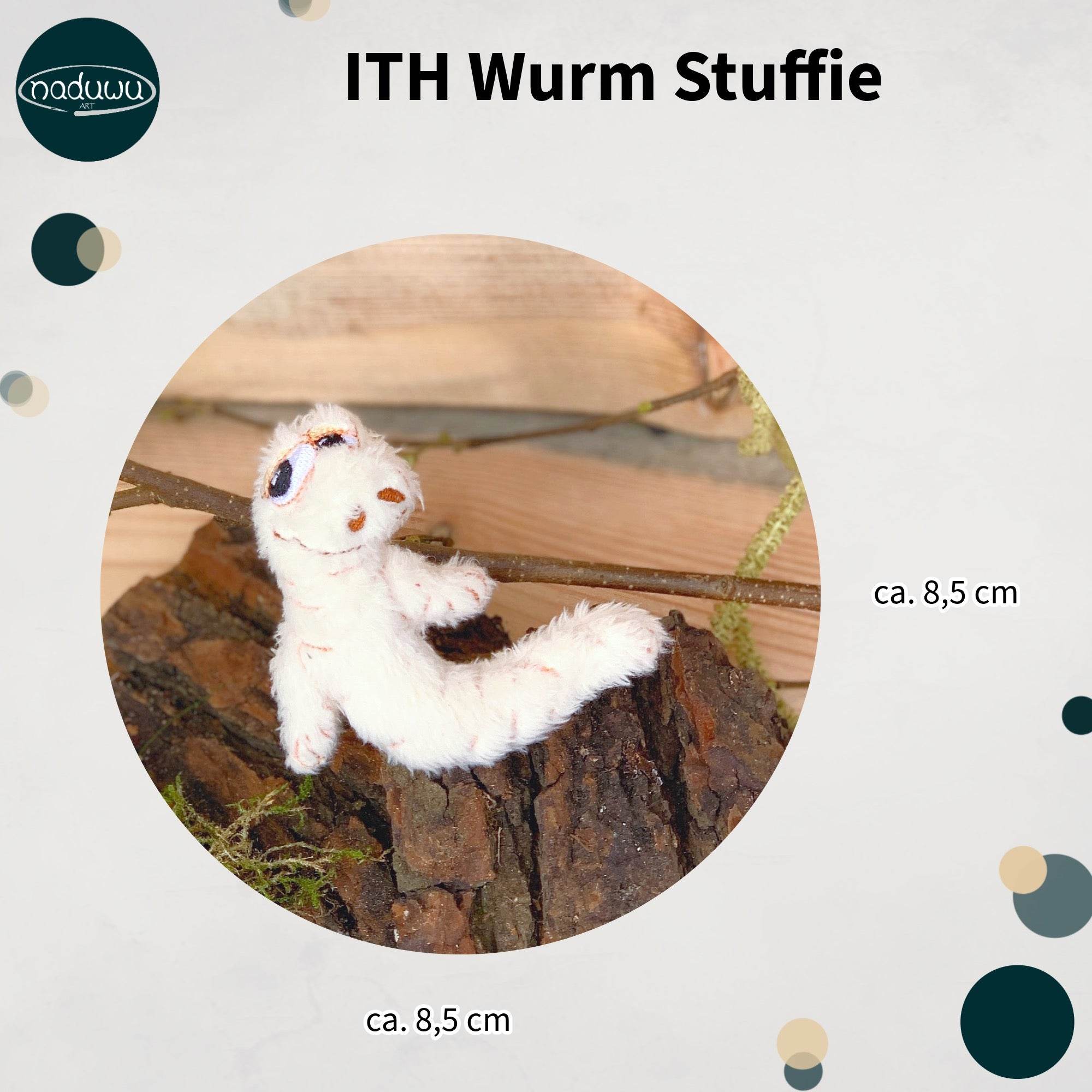 Stickdatei Kuscheltier 10x10 Rahmen, Wurm ITH Stickdesign - Sewando