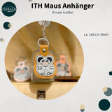 Stickdatei Maus Anhänger, ITH Schlüsselanhänger - Sewando