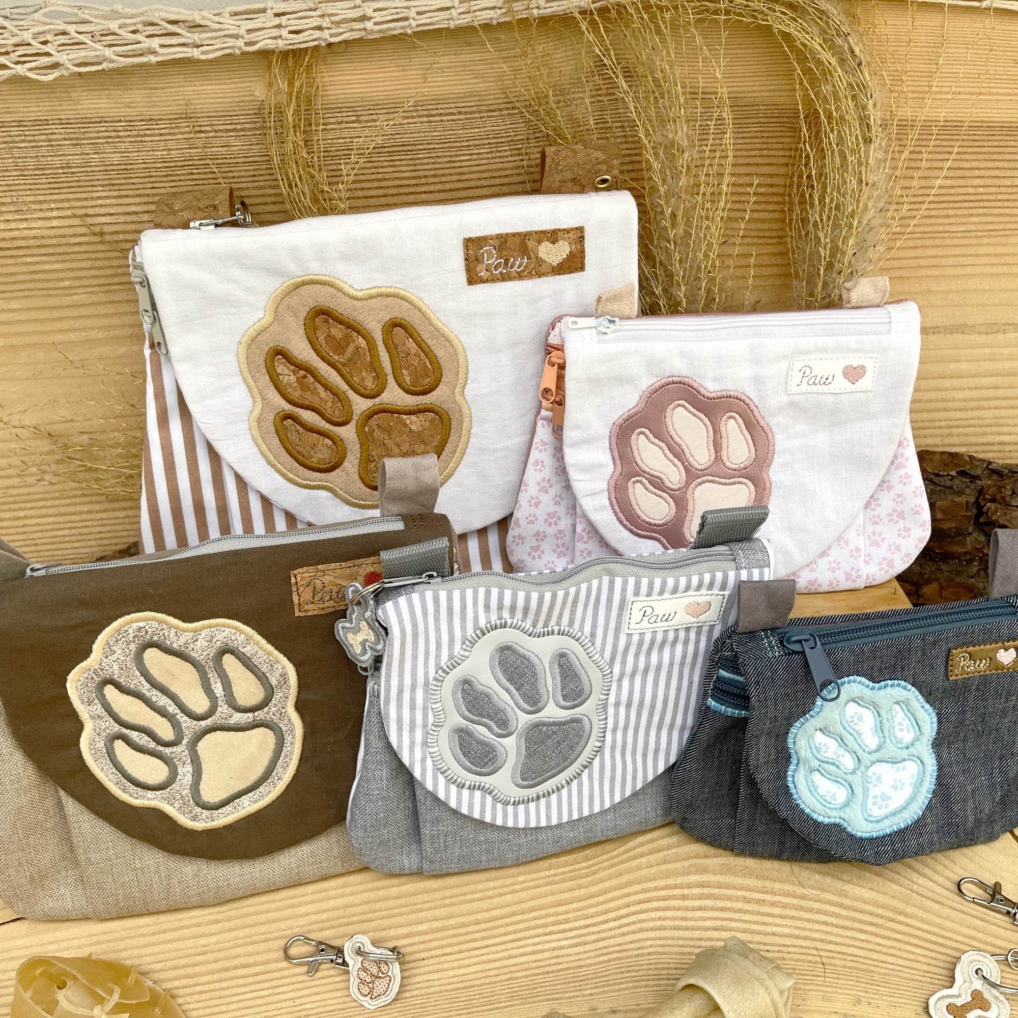 Stickdatei Tasche Big Paw Set, In The Hoop Bag in 5 Größen - Sewando