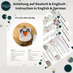 Stickdatei Maus Tasche für 10x10 Rahmen mit Reißverschluss, Zip Bag - Sewando