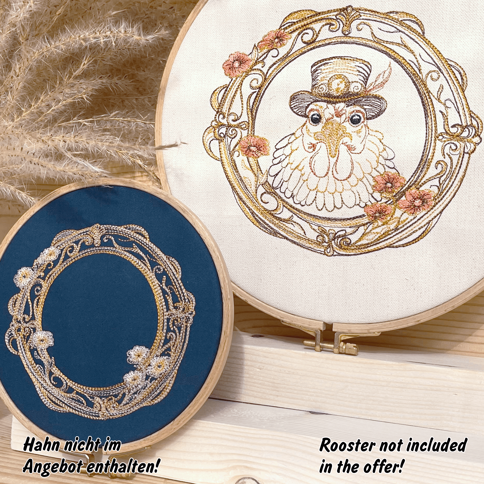 Stickdatei Blumen als Rahmen, Set mit 6 Größen ab 10x10 - Sewando