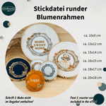 Stickdatei Blumen als Rahmen, Set mit 6 Größen ab 10x10 - Sewando