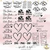 Plotterdatei großer Bruder/kleiner Bruder - große Schwester/kleine Schwester Bundle Set 40x