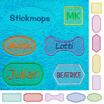 Stickdatei Set XXL Handtuchlabels Knockdown Stitch Hintergründe für Handtücher - Sewando