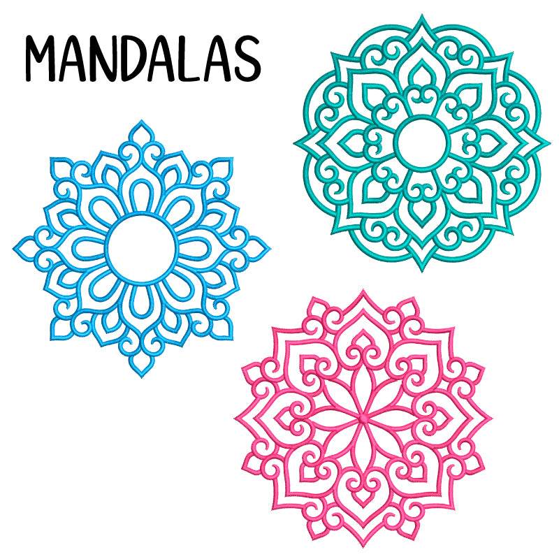Stickdatei Set 3 Mandalas in je 9 Größen - Sewando