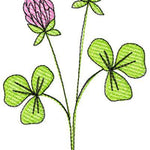 Stickdatei Klee Wiesenklee in vier Größen, Sommer, Frühling, Wildblumen, Wiese, Garten - Sewando
