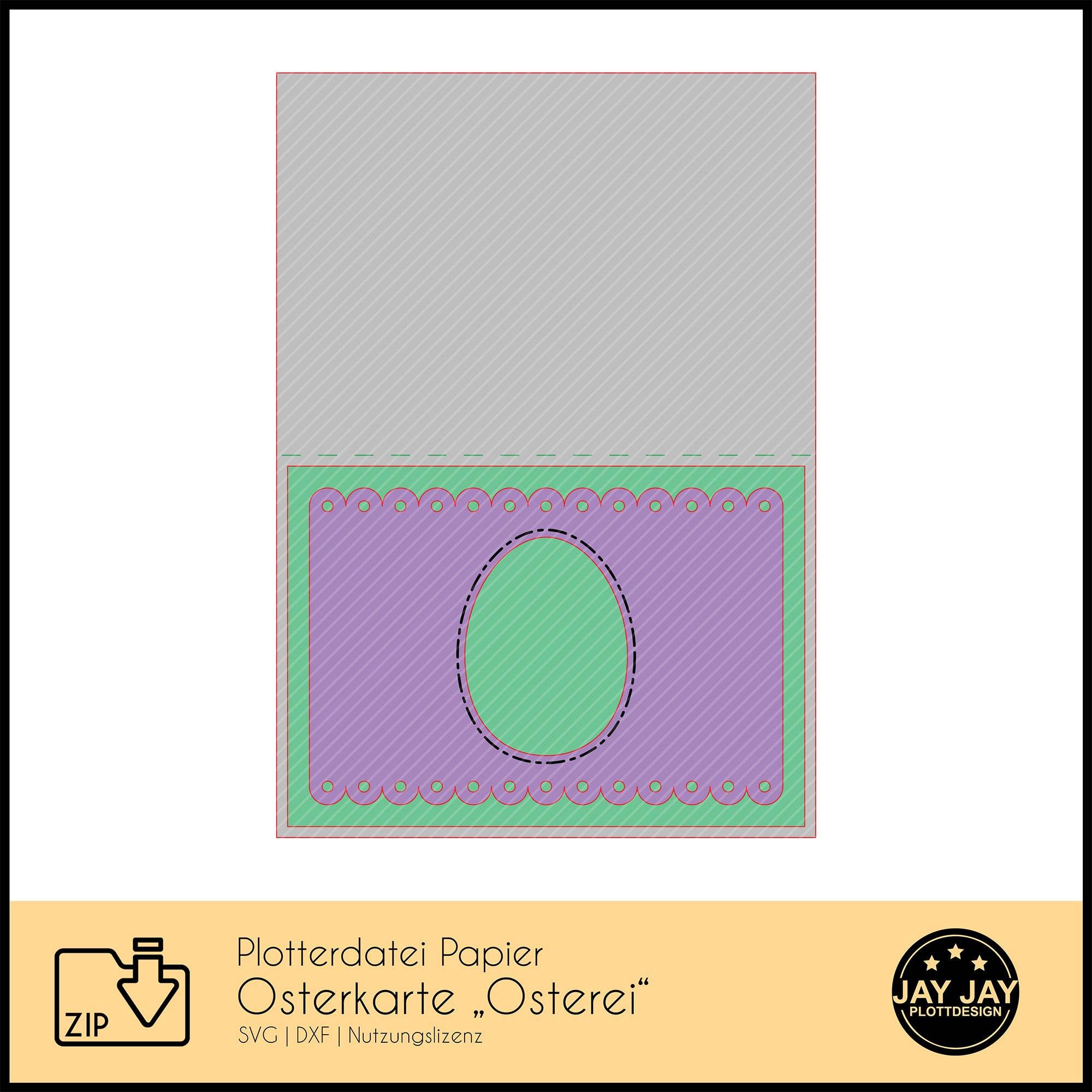 Plotterdatei Osterkarte Osterei - Sewando