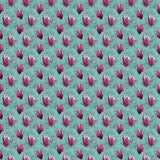 Stoffdesign Magnolien auf türkis - Sewando