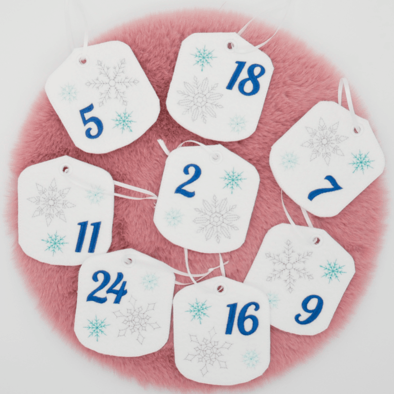 Stickdatei Set Adventskalender ITH Anhänger - Sewando