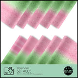 Digipapier-Set #005 (rosa, pink, grün) zum drucken, sublimieren und basteln - Sewando
