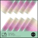 Digipapier-Set #025 (gelb, orange, pink, mintgrün) zum drucken, sublimieren und basteln - Sewando