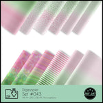Digipapier-Set #043 (pink und grün) zum drucken, sublimieren und basteln - Sewando