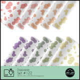 Digipapier-Set #122 (Bubbles, rot, orange, gelb, grün, lila) zum drucken, sublimieren und basteln - Sewando
