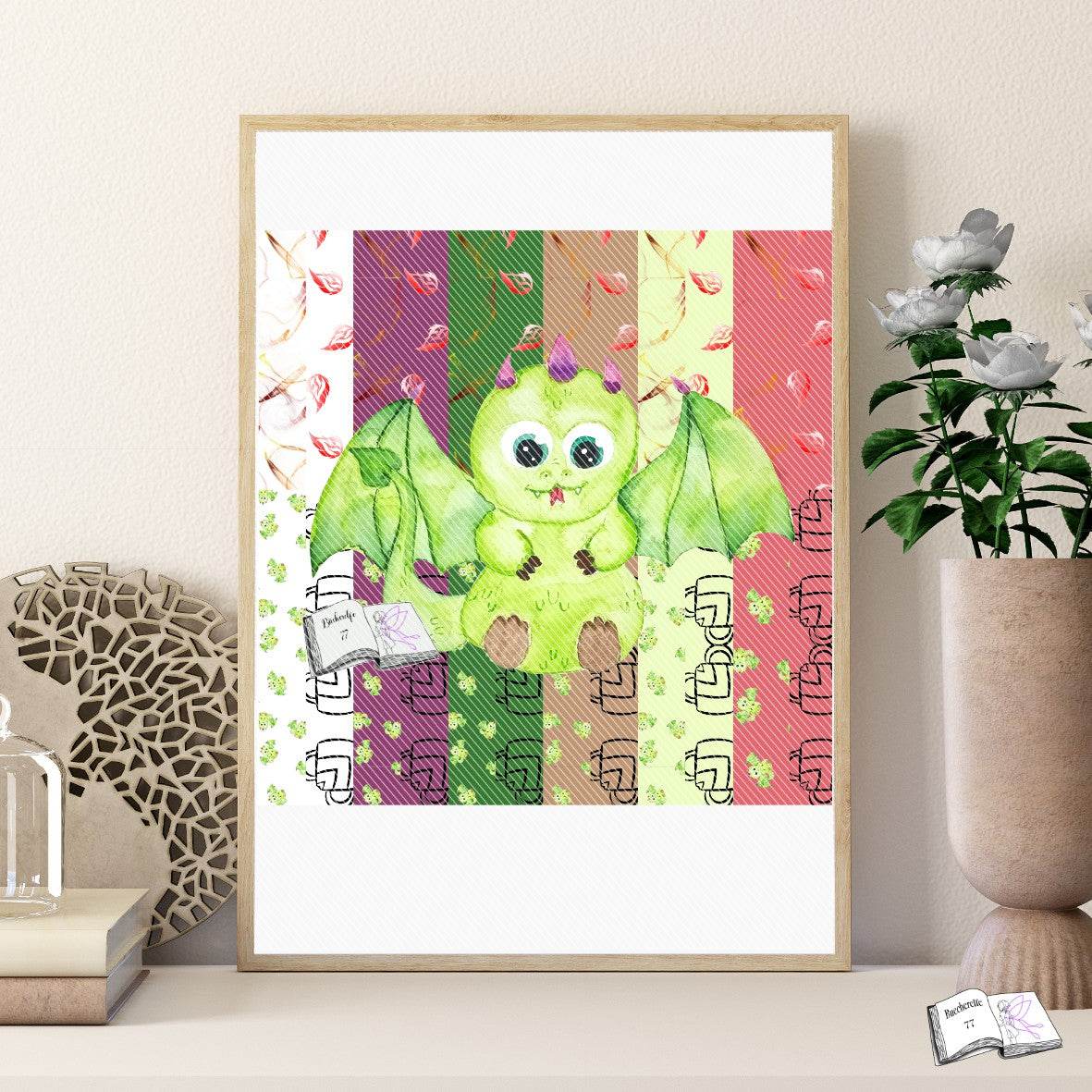 Digiset Drache Herbert Plotten, Sublimation, Drucken - Sewando