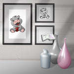 Plotterdatei lovely hippo Sublimation, Digistamp, Digipaper - Sewando