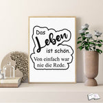 Digistamp Das Leben ist schön Plotten, Sublimation, Drucken ! - Sewando