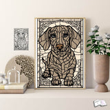 Digistamp Dackel Fenster Plotten, Sublimation, Drucken ! - Sewando
