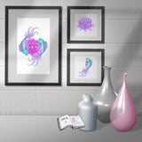 Plotterdatei Fische mit Seerose Sublimation, Digistamp, Digipaper - Sewando