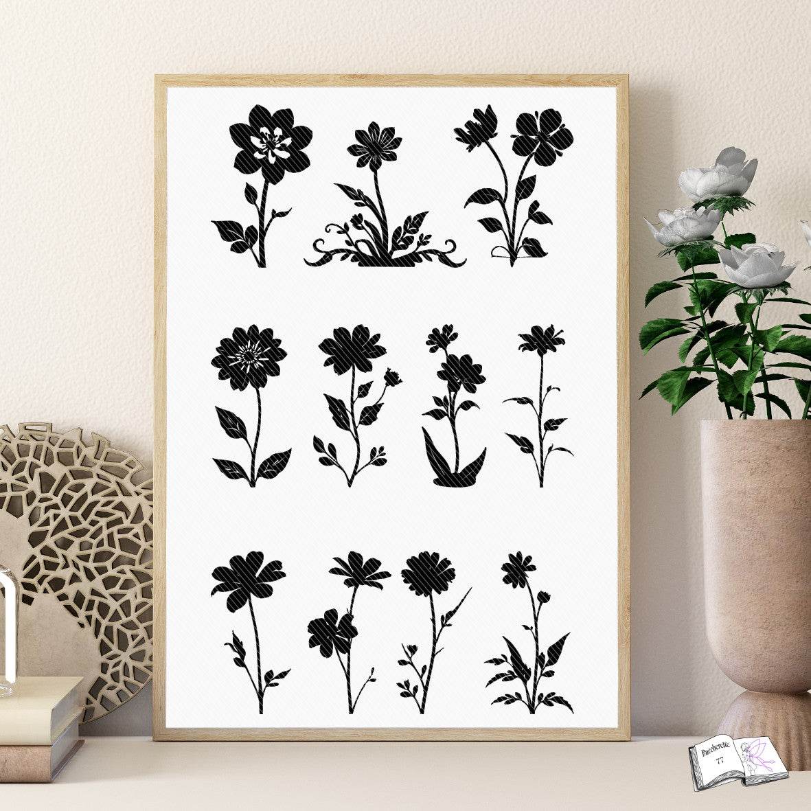 Plotterdatei Blumen Parade Plotten, Sublimation, Drucken, Digistamp, - Sewando