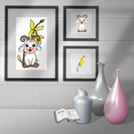 Digiset Widder Willi mit Forsythie Sublimation, Digistamp, Digipaper ! - Sewando