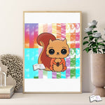 Digiset Eichhörnchen Puschel Plotten, Sublimation, Drucken, Digistamp - Sewando