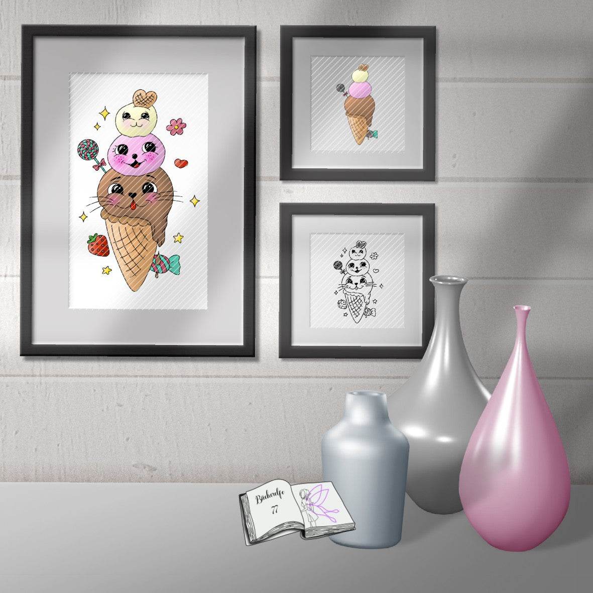 Digiset Eiszeit Plotterdatei, Sublimation, Digistamp, Digipaper - Sewando