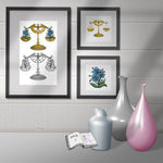 Plotterdatei Waage mit Orchidee Digiset, Sublimation, Druck, Basteln - Sewando