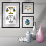 Plotterdatei Waage mit Orchidee Digiset, Sublimation, Druck, Basteln - Sewando